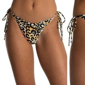 Women's Bond-Eye Yellow/Black/Gold Swimsuit Bottoms (with ties) Size: M